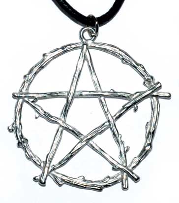 1 3/4" Pentagram with Branches amulet
