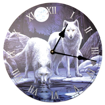 11 1/2" Winter Wolfs clock