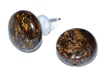 Bronzite stud earrings
